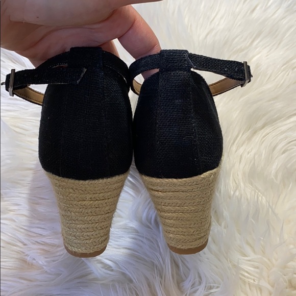 Nine West black espadrille wedges - Picture 5 of 6